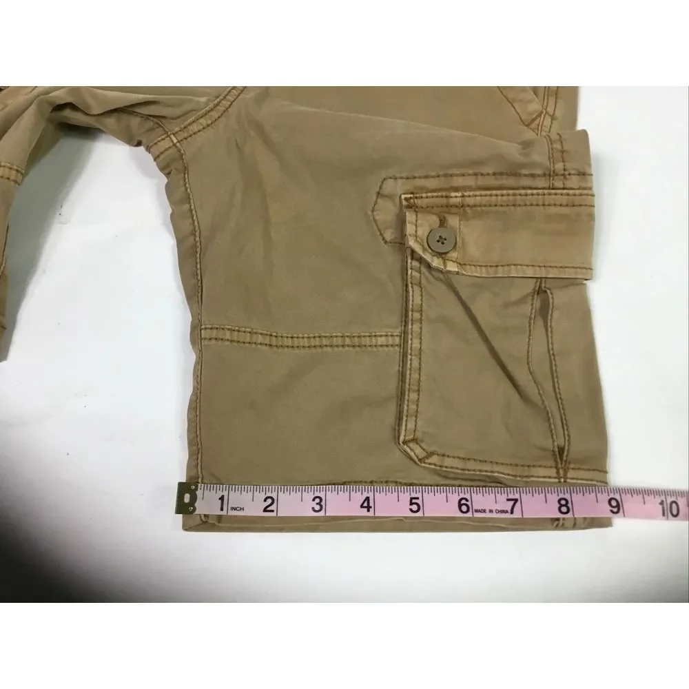 True Craft Junior Cargo Shorts Size 14 Khaki Tan Hiking Waist 26 Inseam 9‎